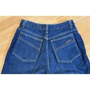 Vintage Calvin Klein 70s 80s High Rise Dark  Denim Jeans Sz 12 Brooke Shields